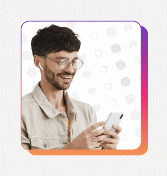 Celular com aplicativo do Instagram aberto