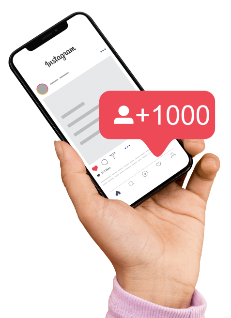 Celular com aplicativo do Instagram aberto